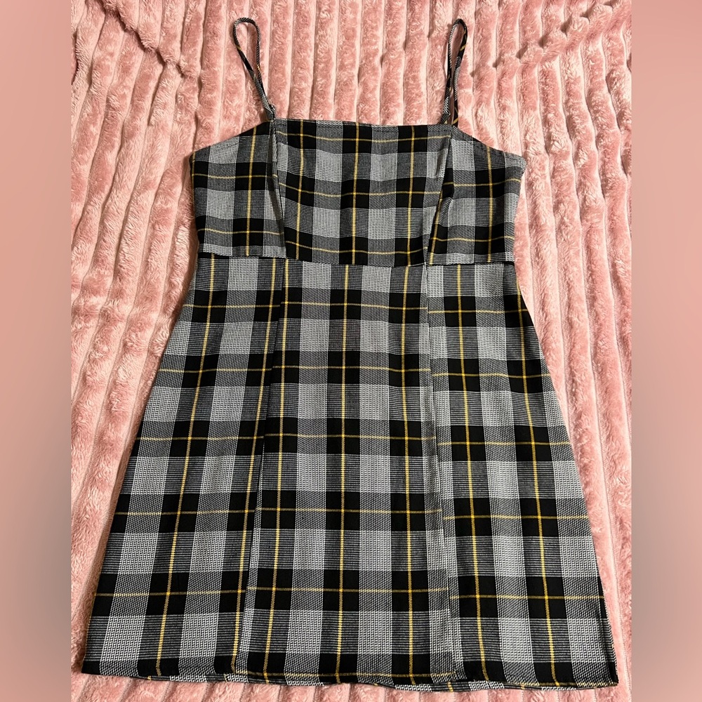 Forever 21 Black and Gray Plaid Mini Dress